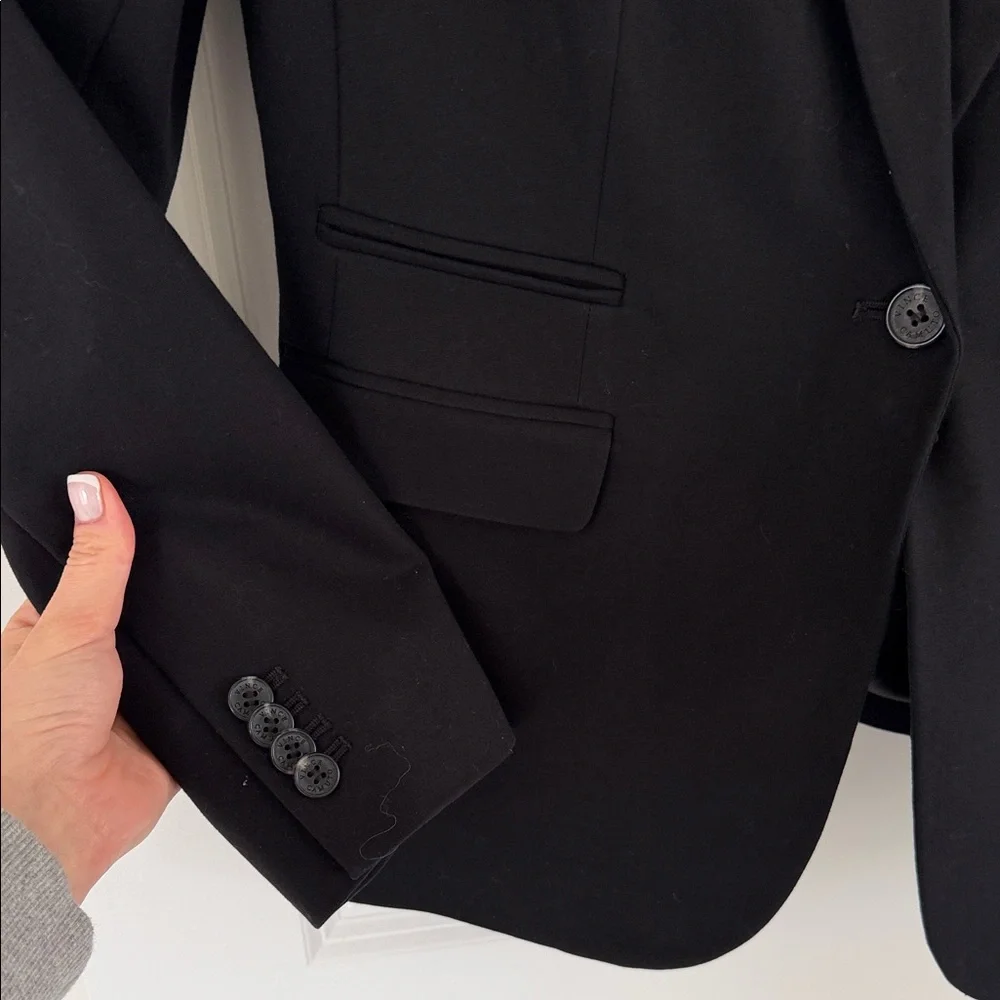 Vince Camuto 98% Cotton Women’s Black Blazer Size 8 - Picture 4 of 6